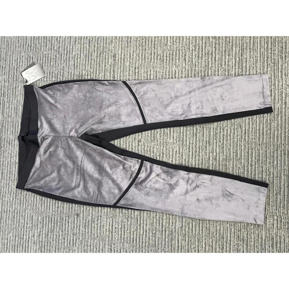 NWT New Elie Tahari for DesigNation Mixed-Media Leggings XL gray black
